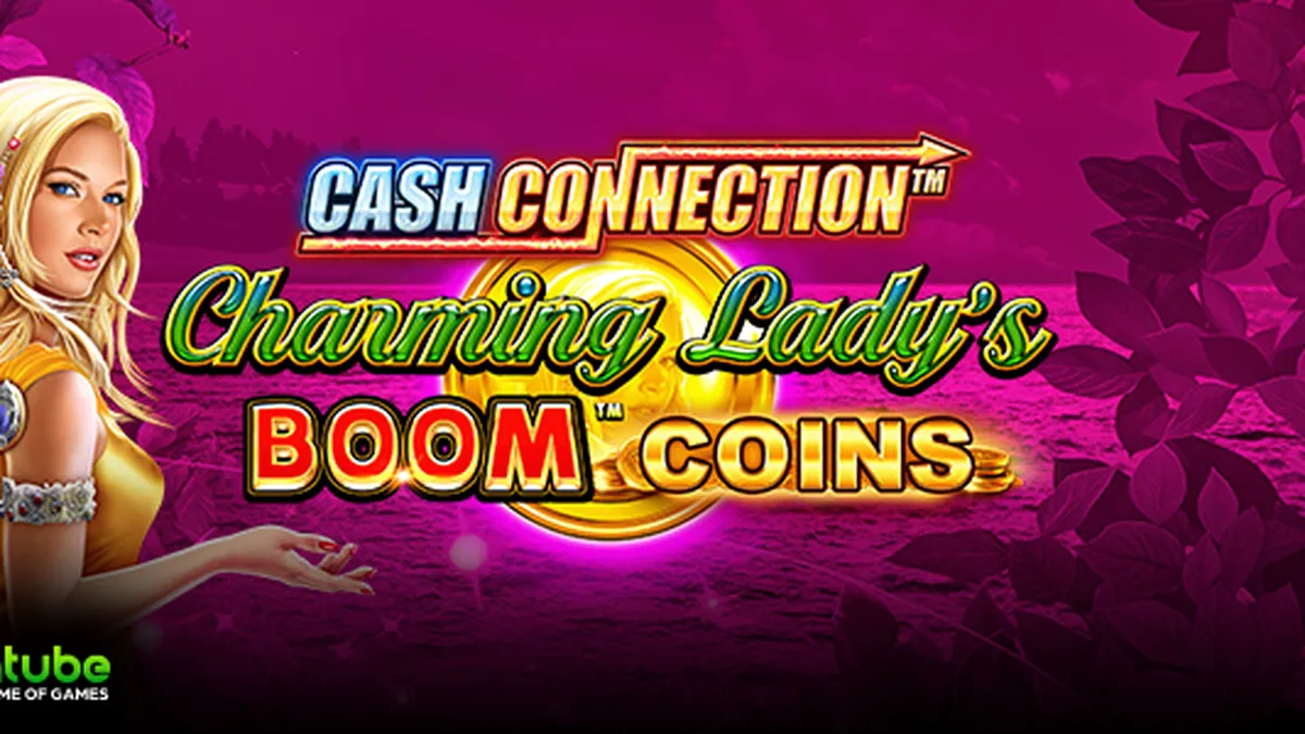 Cash Connection Charming Lady's Boom Coins slot machine interface
